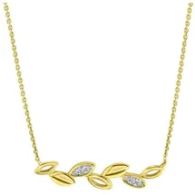 Fascination by Ellen K. Collierkettchen 375 Gold mit 6x Zirkonia weiß Gelb