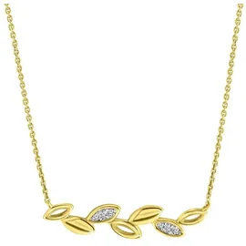 Fascination by Ellen K. Collierkettchen 375 Gold mit 6x Zirkonia weiß Gelb