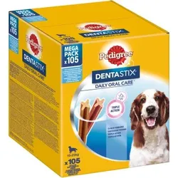 Pedigree Dentastix Daily Oral Care Megapack 105Stk für mittelgroße Hunde