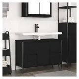 vidaXL Waschbeckenunterschrank mit Schubladen 34,5 x 60 x 34,5 cm Schwarz