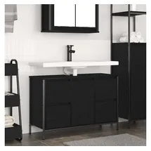 vidaXL Waschbeckenunterschrank mit Schubladen 34,5 x 60 x 34,5 cm Schwarz