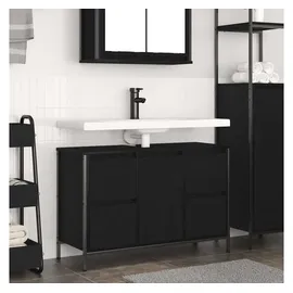 vidaXL Waschbeckenunterschrank mit Schubladen 34,5 x 60 x 34,5 cm Schwarz