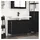 vidaXL Waschbeckenunterschrank mit Schubladen 34,5 x 60 x 34,5 cm Schwarz