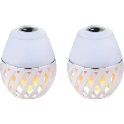 Lufterfrischer Farbwechsel Tischleuchte Raumerfischer Duftöl Diffuser ätherische Öle, Timer, RGB LED Farbwechsel, DxH 14,8x20 cm, 2er Set