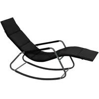 Siena Garden Aliano Schaukelliege 143 x 57 x 84 cm Schwarz