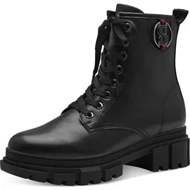 s.Oliver Damen Stiefeletten ohne Absatz zum Schnüren Vegan, Schwarz 37 EU