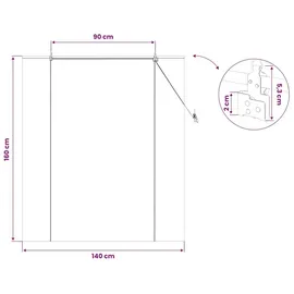 vidaXL Bambusrollo 140 x 160 cm Braun