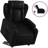 vidaXL Relaxsessel mit Aufstehhilfe Elektrisch Schwarz Kunstleder