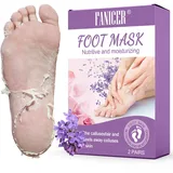 2 Paar Hornhautentferner, Hornhaut Entfernen Fuß, Fuß Exfoliating Fußmaske, Effektive Fußpflege, Fuß Hornhaut Entferner Für Zarte Füße, Foot Peel Mask für Männer und Frauen (Lavendel+Rosen)