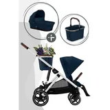 cybex retail gmbh Cybex Gazelle S Kinderwagen inkl. Cot S Babywanne / Kombikinderwagen, Farbe:Ocean Blue / Silver