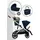 cybex retail gmbh Cybex Gazelle S Kinderwagen inkl. Cot S Babywanne / Kombikinderwagen, Farbe:Ocean Blue / Silver