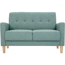miliboo Couch Stoff 2-Sitzer Graugrün