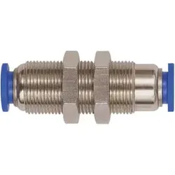 Riegler Gerade Schott-Steckverbindung  »Blaue Serie « selbstabsper. M14x1
