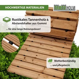 Trutzholm Holzpfad ausrollbar 250 x 43 x 2 cm rustikales Tannenholz Anti-Rutsch beige
