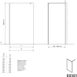 Bernstein Bernstein EX101 8mm Schwarz graues Glas 100cm