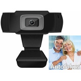 Somikon Full-HD-USB-Webcam mit 5 MP, Autofokus und Dual-Stereo-Mikrofon