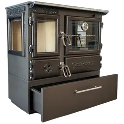 EEK A - Panorama-Holzherd Modell 214-3D BOX mit 6,42kW - Viel Gusseisen!