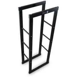 BITUXX Kaminholzständer Metall 40 x 100 cm Schwarz