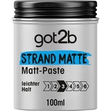 got2b Strand Matte Matt-Paste (100 ml), Styling Paste für matte Surfer Looks, zum Strubbeln, Texturieren oder Zähmen ohne Verkleben,