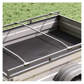 vidaXL Planehalterung für Anhänger 3 pcs Silber 130-210 cm Aluminium