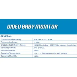 BabyStar Babyphone mit Kamera 3,2 Zoll