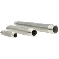Tecuro Rohrdoppelnippel Langnippel Edelstahl V4A (AISI 316), AG/AG konisch
