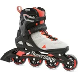 Rollerblade Macroblade 80 W, Damen Inline Skates, Inliner für Einsteiger - Gelegenheits Skater, Gletscher Grau/Koralle, Gr. 40