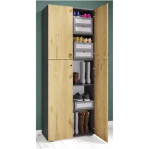 VCM Lona 70 x 40 x 184 cm Anthrazit/Honig-Eiche