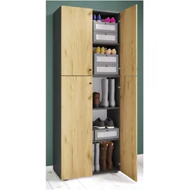 VCM Lona 70 x 40 x 184 cm Anthrazit/Honig-Eiche
