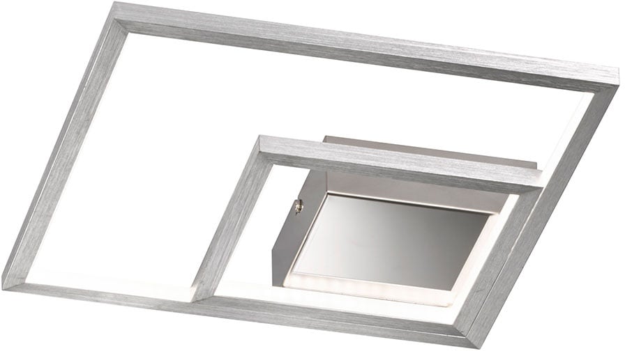 LED Deckenleuchte Deckenlampe 3 flammig Wohnzimmerleuchte modern, Modern silber, 1x LED 12W 1100Lm 3000K, LxBxH 30x5,5x30 cm