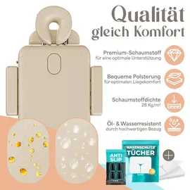 Kesser KESSER® Massageliege klappbar & höhenverstellbar 3 Zonen Massagebett Massagetisch Kosmetikliege Therapieliege Aluminium + 10x Gesichtsauflage mit Kopfstütze Armlehnen & Tasche