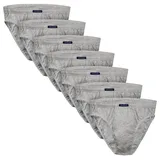 BRUBAKER Slip Herren Unterhose aus Baumwolle (Spar-Pack, 7-St., 7er-Pack) Großpackung Männer Unterwäsche, sehr bequeme Passform grau L