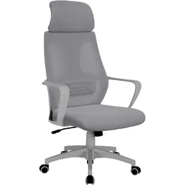 Trisens Bürostuhl mit Lordosenstütze im Netzstoff-Design Schreibtischstuhl mit Wippfunktion ergonomischer Drehstuhl mit einer verstellbaren atmungsaktiven Rückenlehne