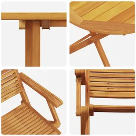 vidaXL Bistroset 3-tlg. Braun