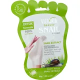 Victoria Beauty - Fussmaske Hornhautentfernung Socken, Fußmaske zur Entfernung von Hornhaut, Hornhautentferner mit Schnecken-Extrakt, Snail Foot Mask - macht Ihre Füße samtweich (1 x 30g)