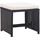 vidaXL Polyrattan Set 11-tlg. schwarz/cremeweiß