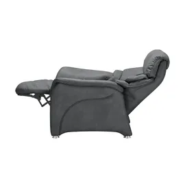 HIMOLLA Relaxsessel 4217 Leder 96 x 109 x 91 cm Grau mit Kopfteil