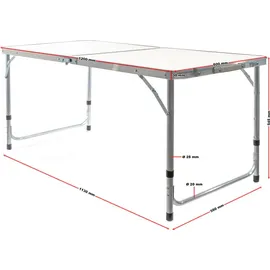 toboli Campingtisch klappbar 120x60x70cm