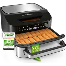 GOURMETmaxx AirGenius Heißluftfritteuse 7 L schwarz