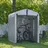SoBuy Fahrradgarage für 1-2 Fahrräder, wetterfest, grau, silber