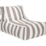 Sitting Point Sitzsack Santorin Rock (100 x 65 x 65 cm, Taupe/Weiß, 100 , Polypropylen)