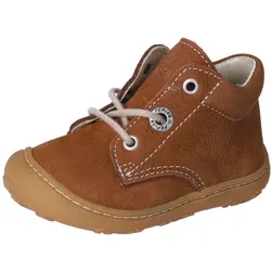 Lauflernschuh PEPINO BY RICOSTA "CORY W WMS: Weit", Kinder, Gr. 25, braun (curryfarben), Leder, klassisch, Schuhe, Schnürschuh m. Weiten-Meßsystem, Leder, Größenschablone zum Download