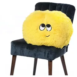 Flauschn Kuschelkissen Buddy 50cm gelb - 1 Stück