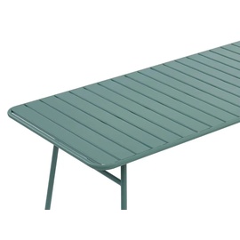 MYLIA Garten-Essgruppe: Tisch D. 160 cm + 2 Sessel + 4 Stühle - Metall - Grün - MIRMANDE von MYLIA