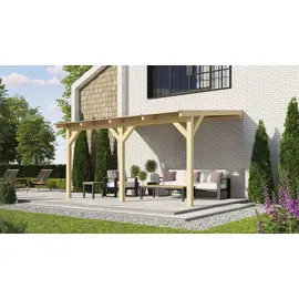 Weka Terrassenüberdachung 434 x 379 cm beige