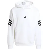 adidas Future Icons 3-Streifen Kapuzenpullover White S
