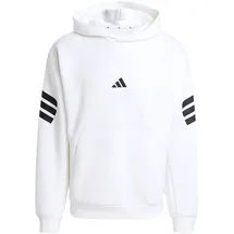 adidas Future Icons 3-Streifen Kapuzenpullover White S