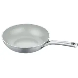 Berndes Wok, Aluminium/Edelstahl, b.nature Quarzversiegelung, Nachhaltige Wokpfanne frei von Schadstoffen wie PFAS und PTFE, 1 Stück