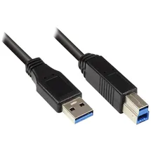Good Connections USB-A auf USB-B 5 m Schwarz