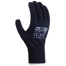 teXXor® Feinstrick-Handschuhe BAUMWOLLE/NYLON, Blau/rote Noppen